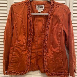 women's burnt orange casual jacket